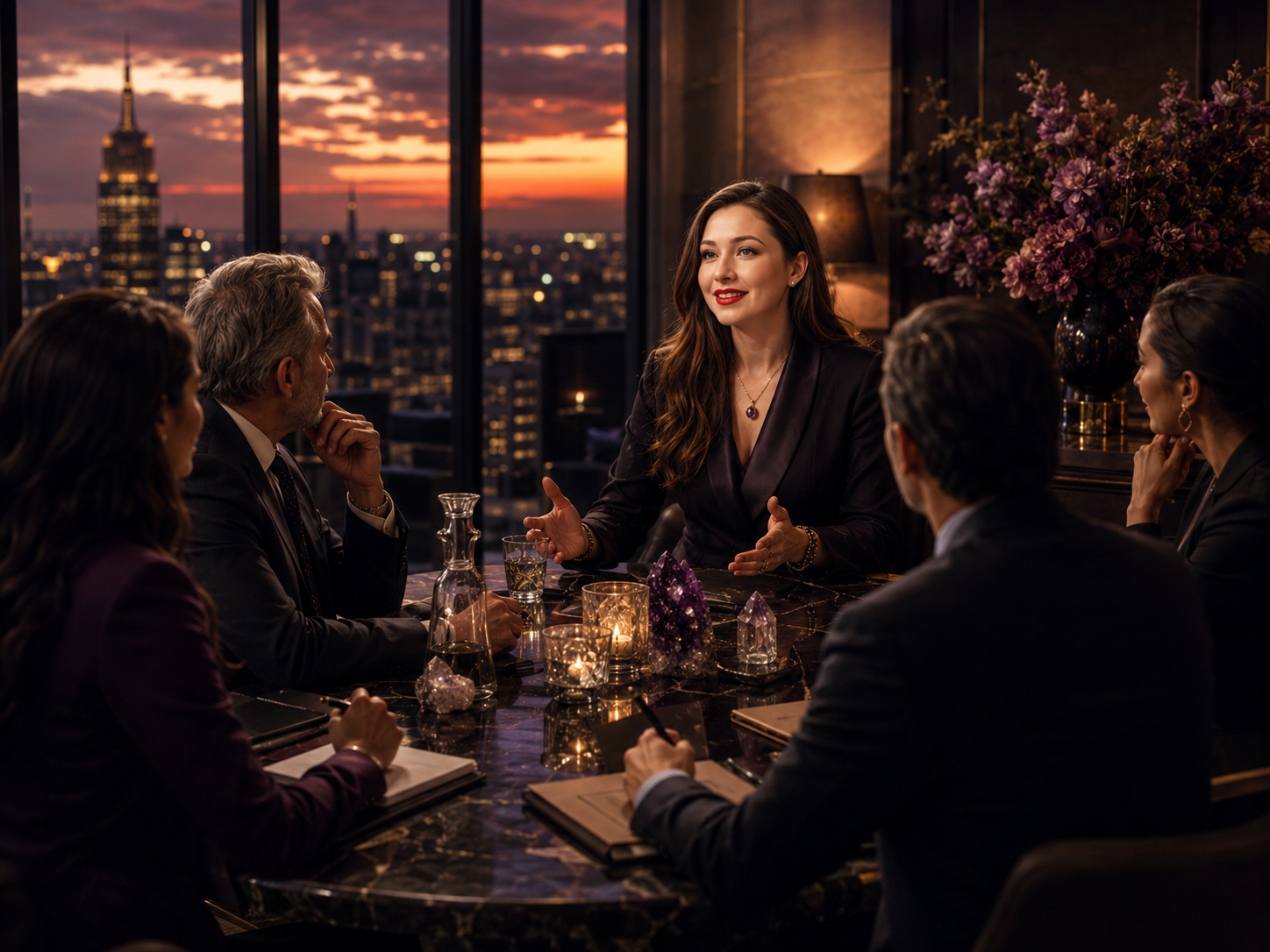 Executive intuitive guidance in a sophisticated private setting